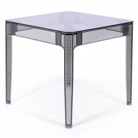 Mesa de jantar quadrada Ghost 80 cm : Design moderno transparente