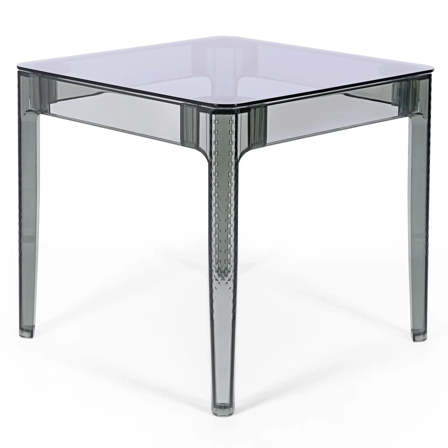 Mesa de Comedor Cuadrada Ghost 80 cm | Diseño Transparente y Moderno