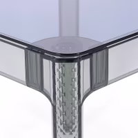Mesa de Comedor Cuadrada Ghost 80 cm | Diseño Transparente y Moderno