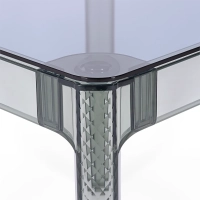 Ghost Square Dining Table 80 cm : Transparent and Modern Design