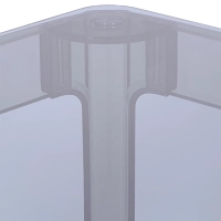 Ghost Square Dining Table 80 cm : Transparent and Modern Design