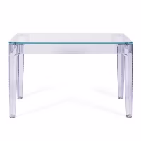 Mesa de Comedor Rectangular Ghost 120x80 cm | Diseño Transparente y Moderno