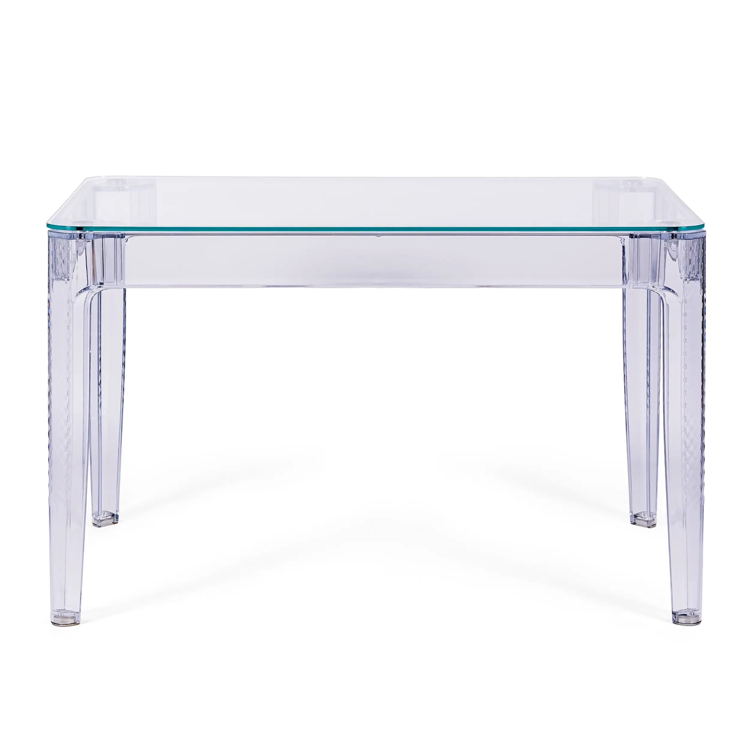 Mesa de jantar retangular Ghost 120x80 cm | Transparente e design moderno
