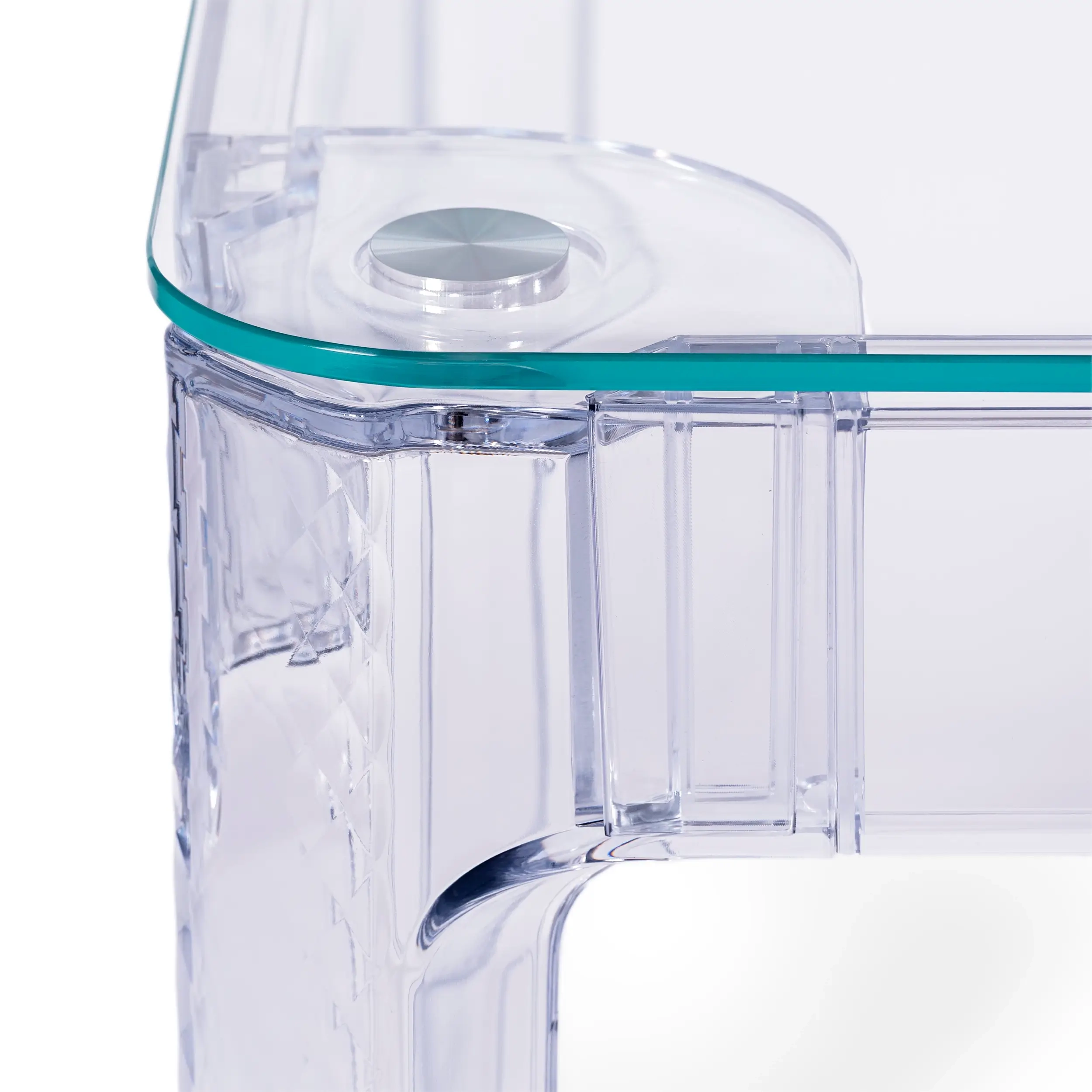 Mesa de jantar retangular Ghost 120x80 cm | Transparente e design moderno