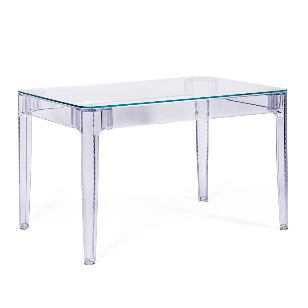 Mesa de Comedor Rectangular Ghost 120x80 cm | Diseño Transparente y Moderno