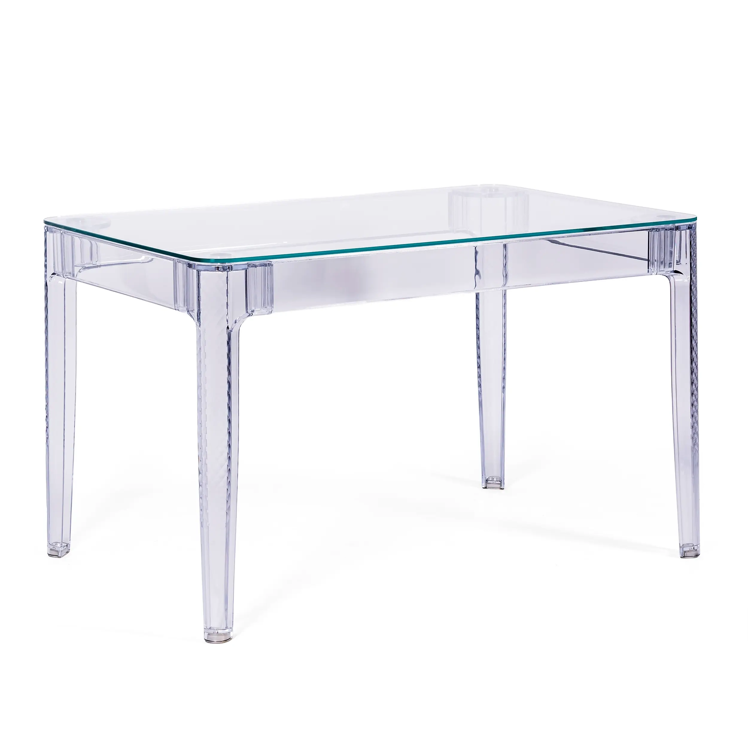 Mesa de jantar retangular Ghost 120x80 cm | Transparente e design moderno
