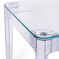 Ghost Table à manger rectangulaire 120x80 cm | Transparent et design moderne