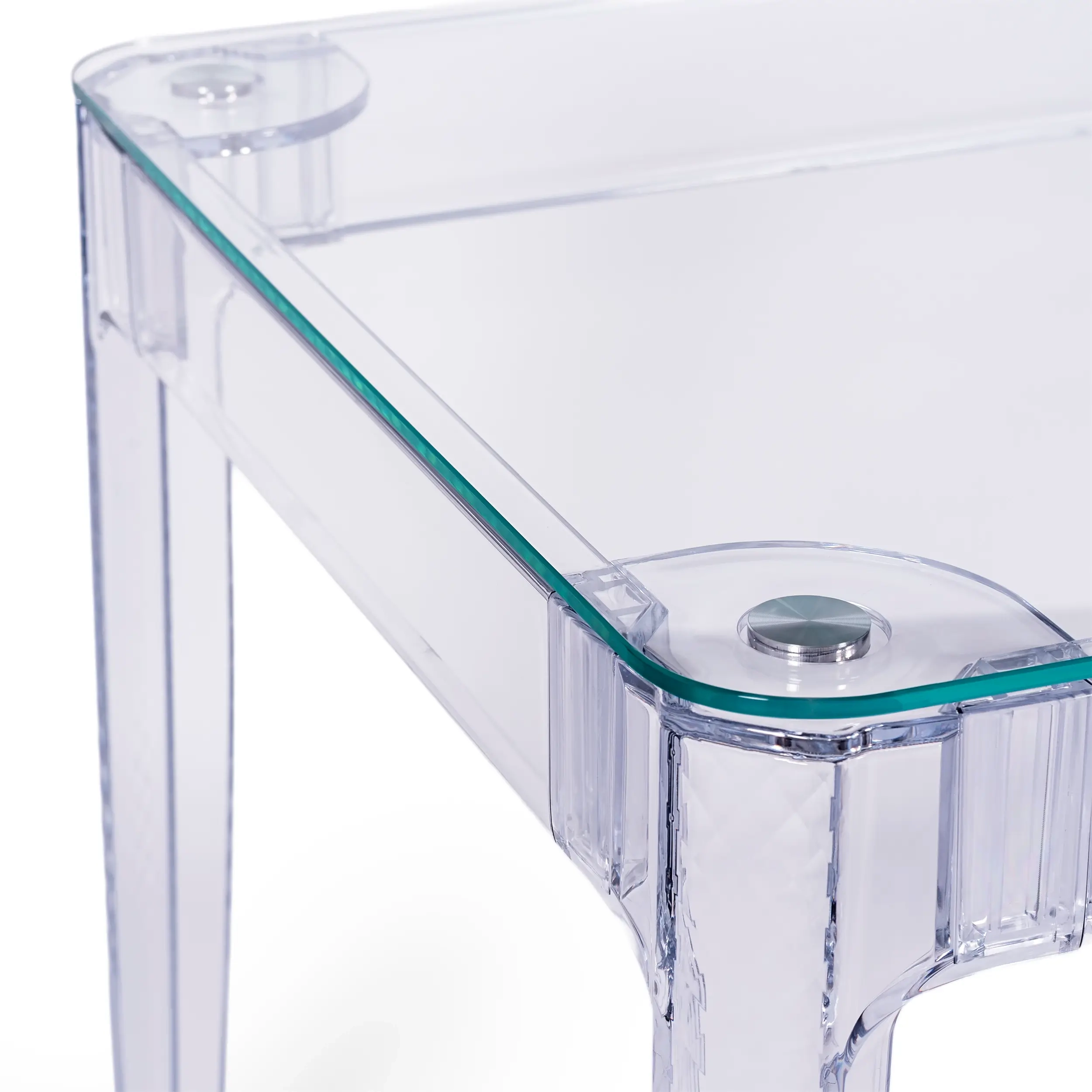 Mesa de jantar retangular Ghost 120x80 cm | Transparente e design moderno