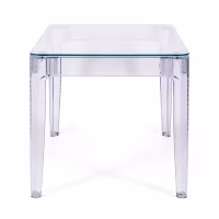 Mesa de Comedor Rectangular Ghost 120x80 cm | Diseño Transparente y Moderno