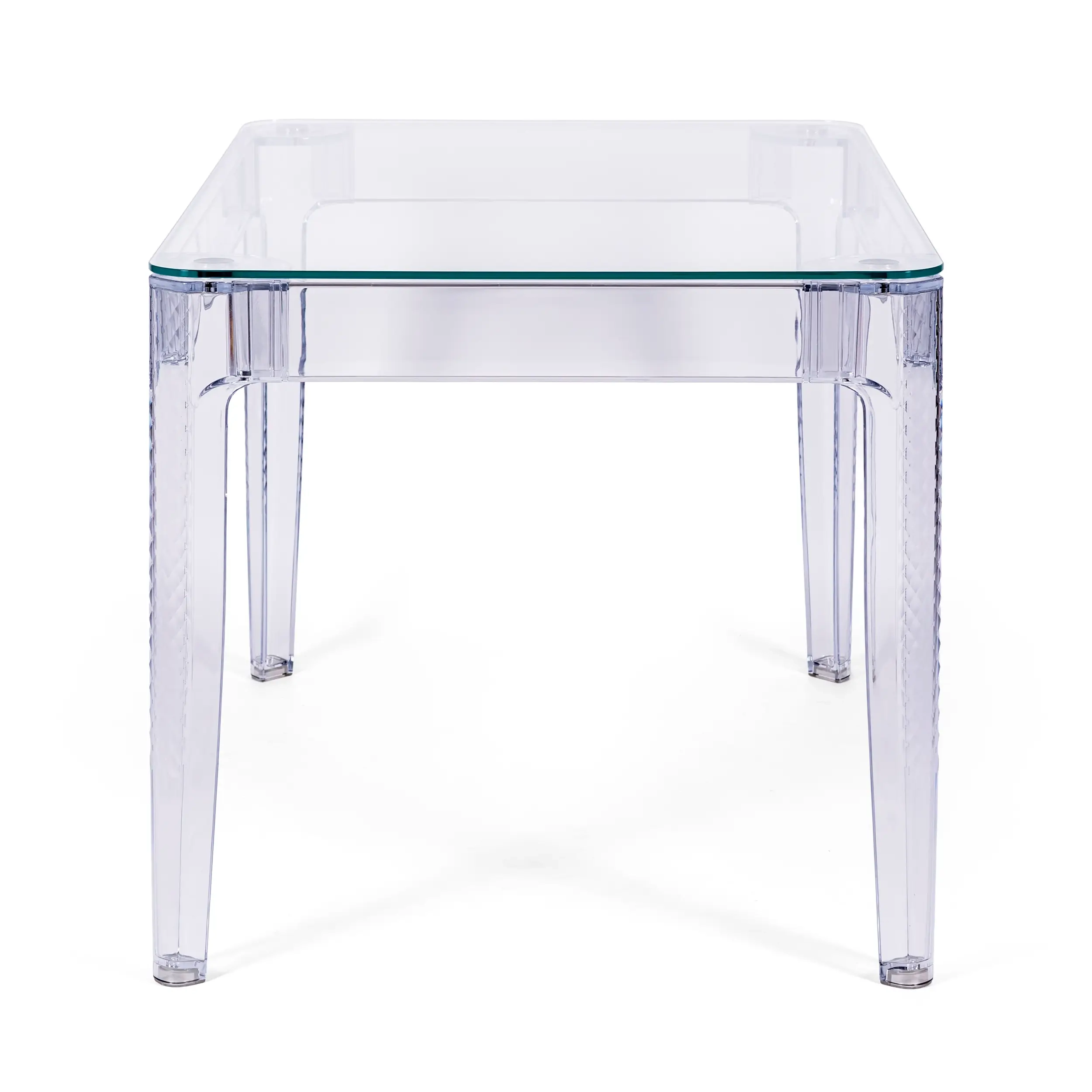 Mesa de jantar retangular Ghost 120x80 cm | Transparente e design moderno
