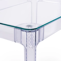 Mesa de jantar retangular Ghost 120x80 cm | Transparente e design moderno