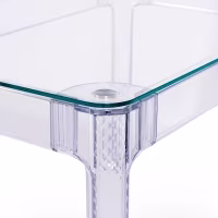 Mesa de Comedor Rectangular Ghost 120x80 cm | Diseño Transparente y Moderno