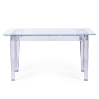 Ghost Dining Table 140x80 cm | Transparent Modern Design