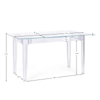 Ghost Dining Table 140x80 cm | Transparent Modern Design