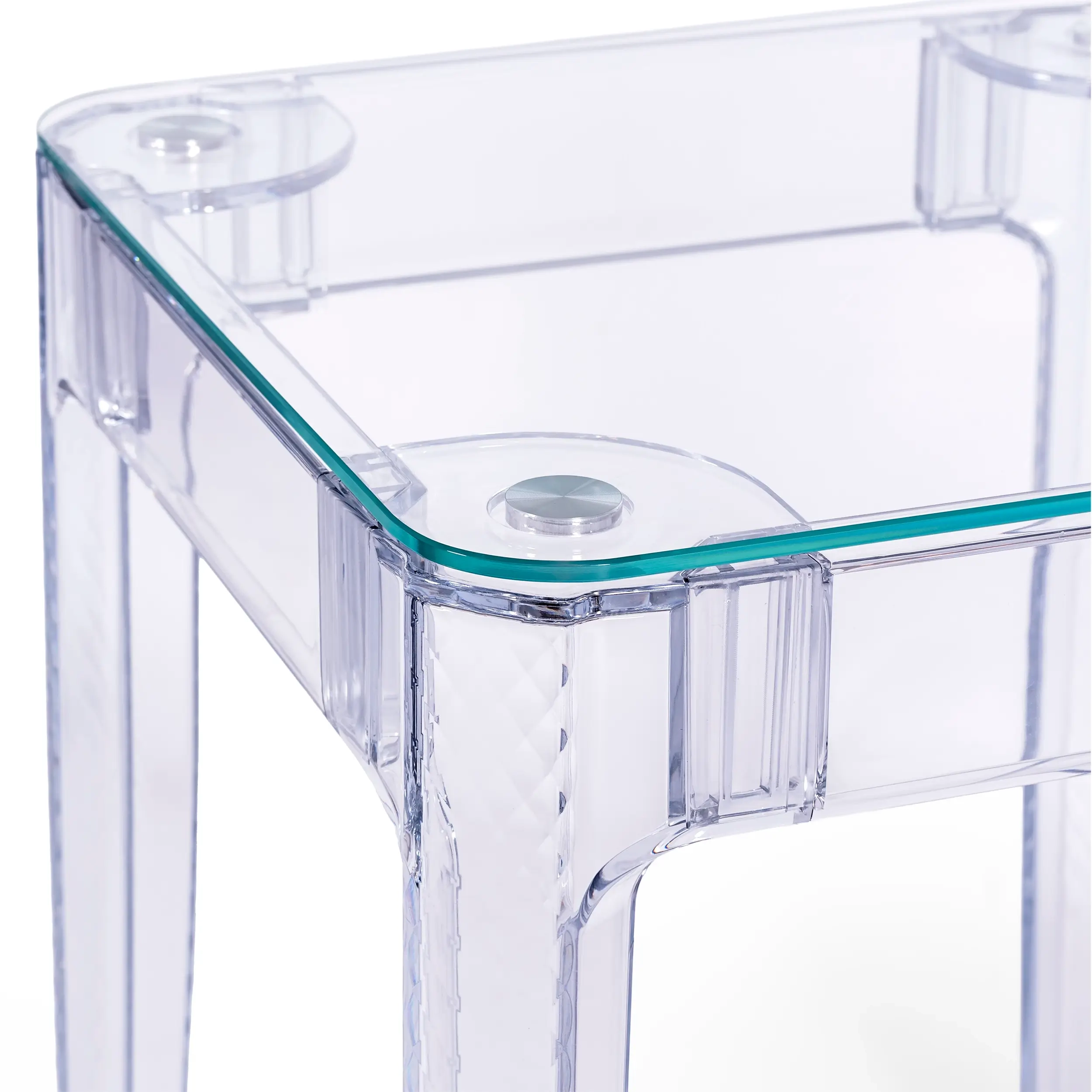 Mesa Ghost Cuadrada 60x60 cm | Diseño Transparente y Minimalista