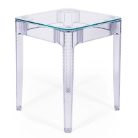 Ghost Square Table 60x60 cm | Transparent et design minimaliste