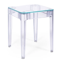 Ghost Square Table 60x60 cm | Transparent and Minimalist Design