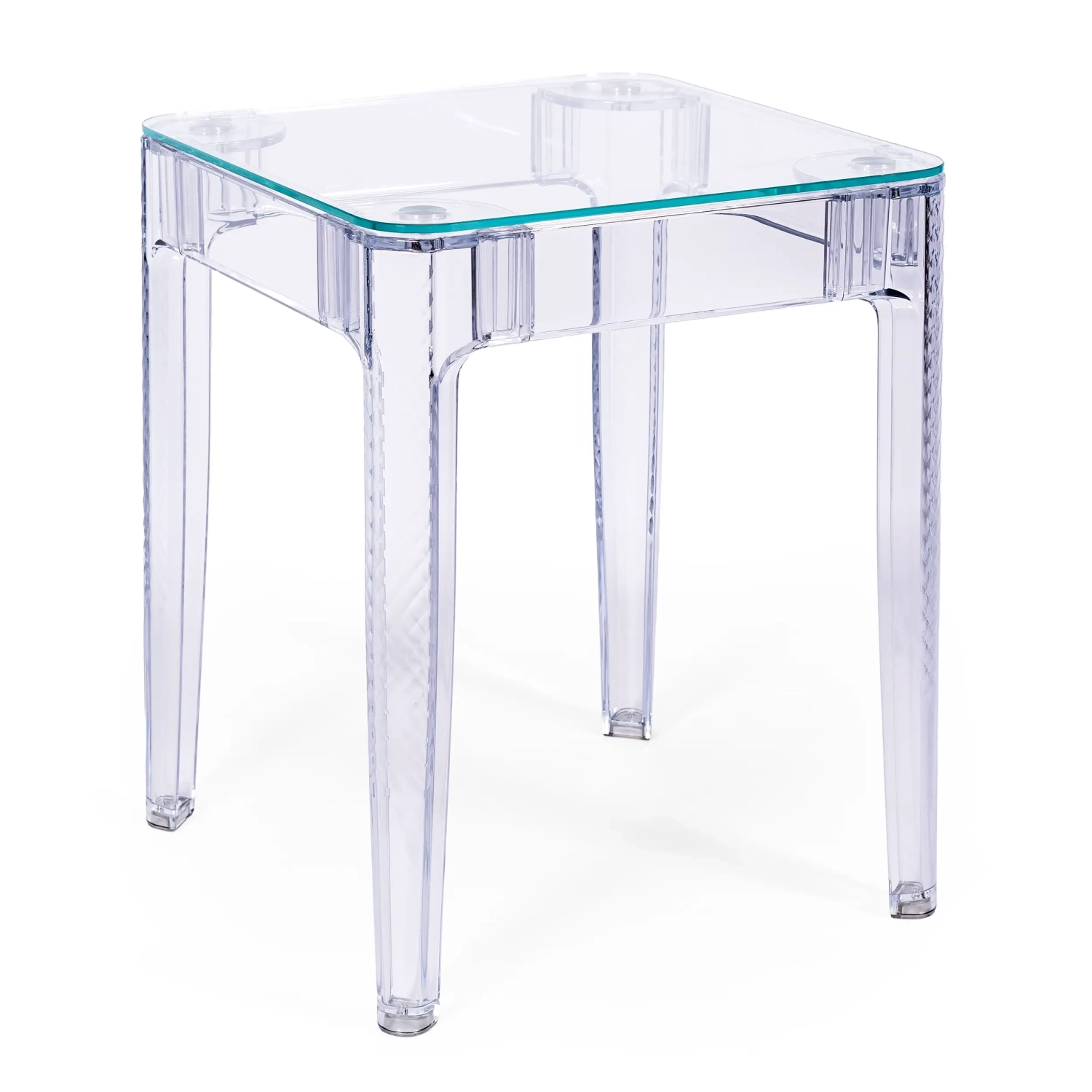 Tavolo quadrato Ghost 60x60 cm | Trasparente e dal design minimalista