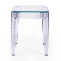 Ghost Square Table 60x60 cm | Transparent and Minimalist Design