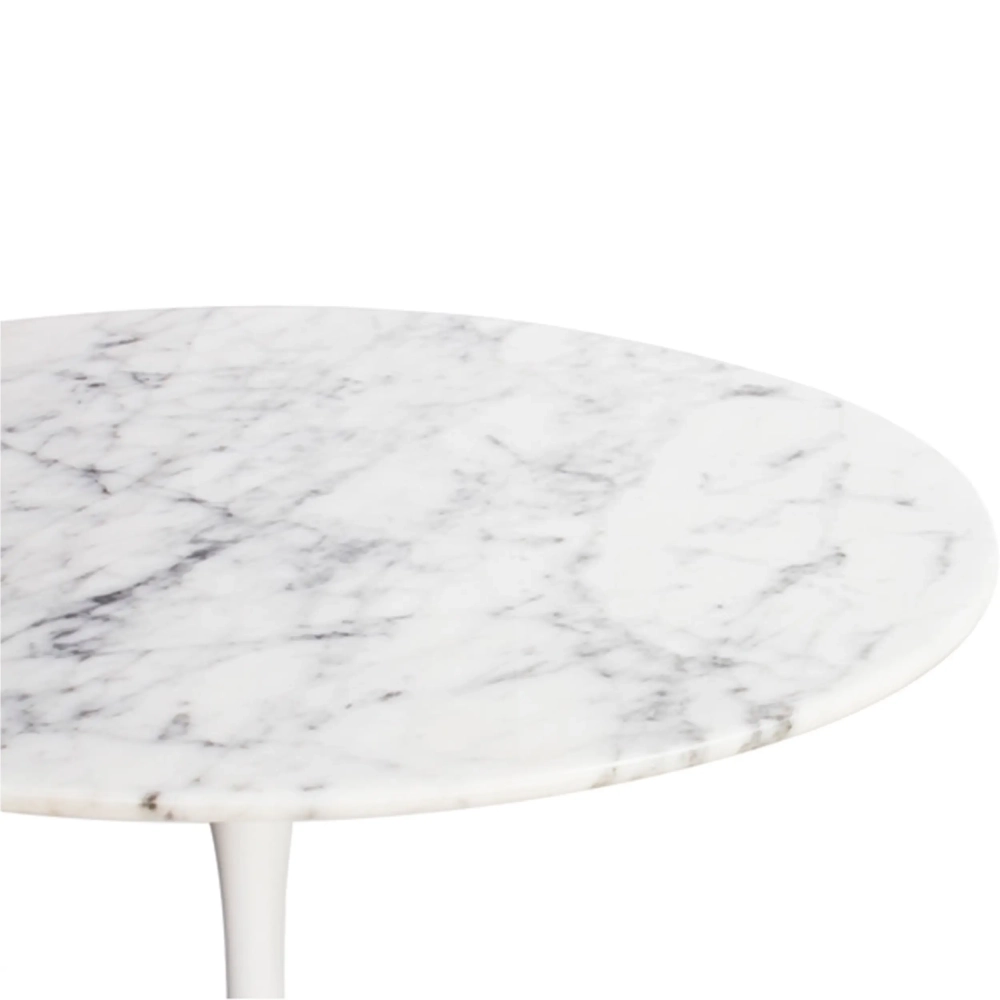Inspiration Side Table Tulip Side Carrara Marble Ø50 cm | Mueble Design