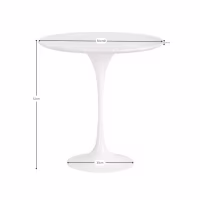 Inspiración Mesa Auxiliar Tulip Side Mármol Carrara Ø50 cm | Mueble Design