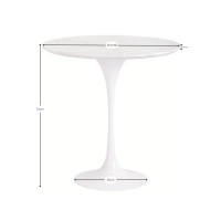 Inspiration Side Table Tulip Side Carrara Marble Ø50 cm | Mueble Design
