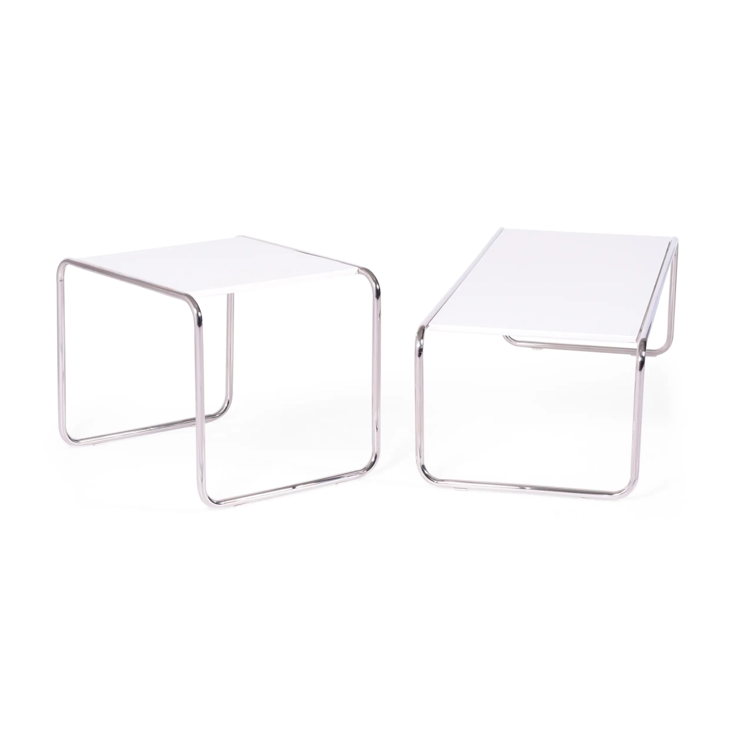 Set di tavolini d'ispirazione Laccio Breuer | Bauhaus Design | Tavolini da caffè e laterali