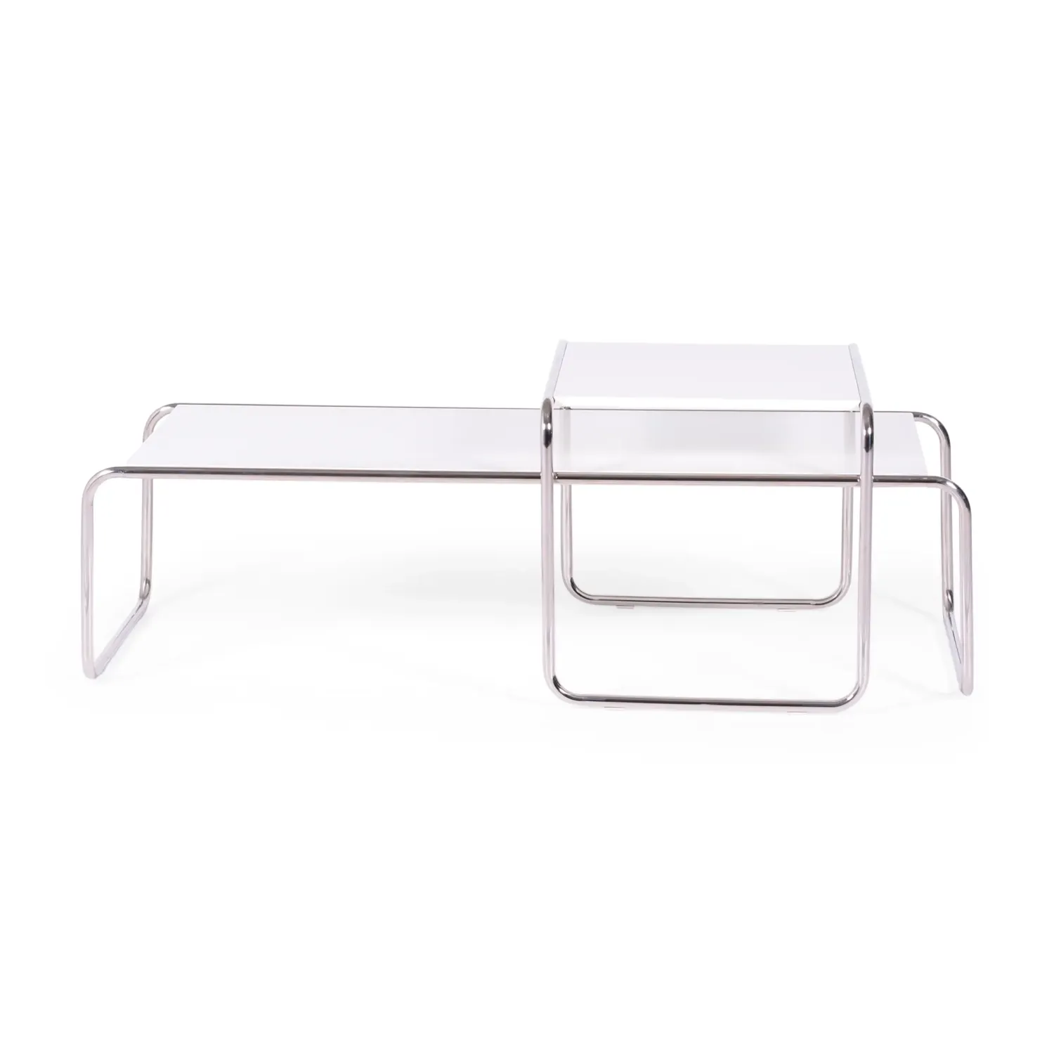 Inspiración conjunto Mesas Laccio Breuer | Diseño Bauhaus | Mesa Centro y Auxiliar