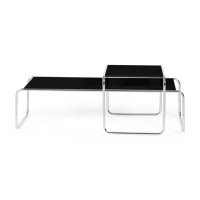 Conjunto de inspiração Mesas Laccio Breuer | Design Bauhaus | Mesas de centro e mesas de apoio