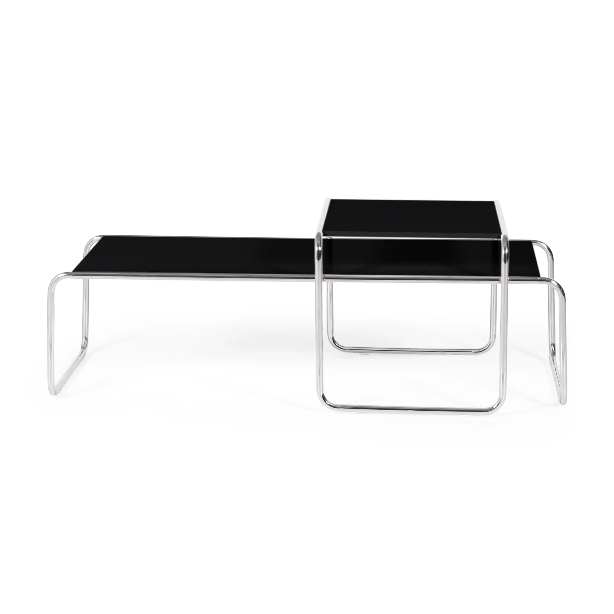 Conjunto de inspiração Mesas Laccio Breuer | Design Bauhaus | Mesas de centro e mesas de apoio