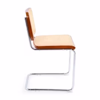 Silla Cesca económica en acero, haya y ratán 🪑  | Mueble Design