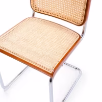 Silla Cesca económica en acero, haya y ratán 🪑  | Mueble Design
