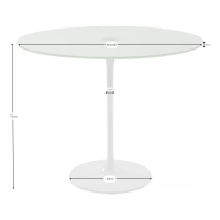 Table Tulip of glass 90 cm | Modern and Elegant | Mueble Design