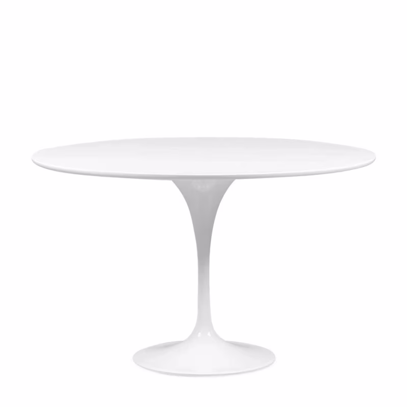 Dining Tulip 120cm Esstisch aus weißem MDF - Mobelarium