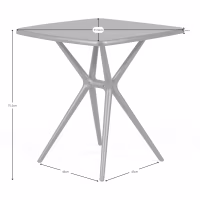 Mesa Moises 72 cm para Jardín | Moderna, Ligera y Resistente | Interior y Exterior
