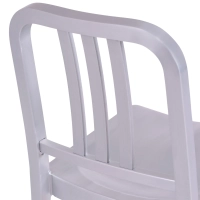 Tamborete Navi Army 66 cm em alumínio | Design industrial elegante