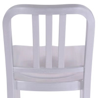 Tamborete Navi Army 66 cm em alumínio | Design industrial elegante