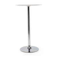 Mesa alta Boom 60 cm - Mesa moderna com base cromada para cozinha ou bar