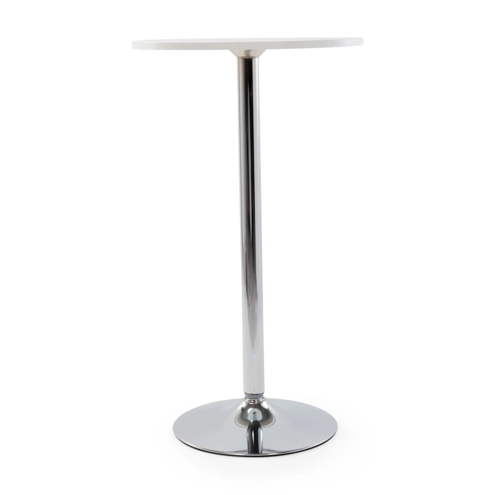 Boom 60 cm high table - Modern table with chrome base for kitchen or bar