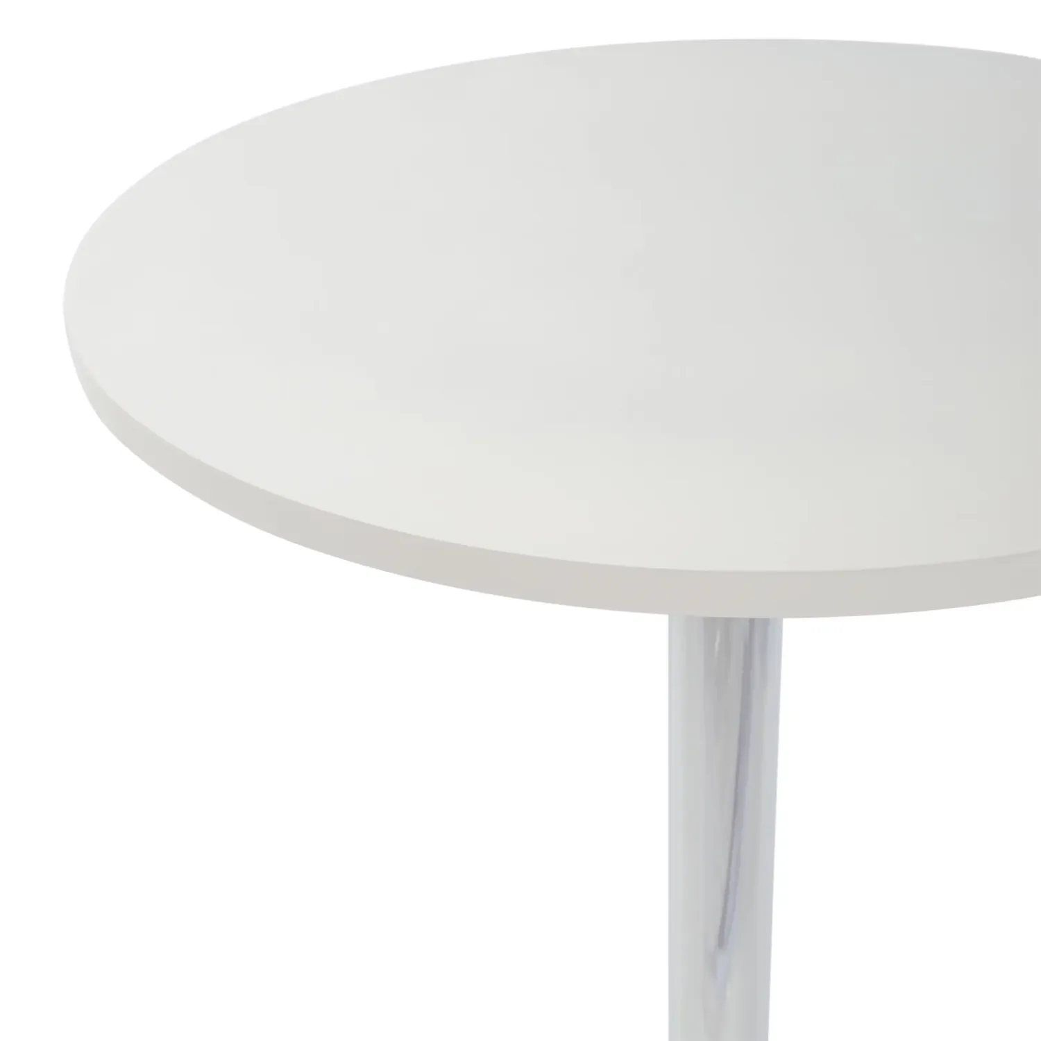 Mesa alta Boom 60 cm - Mesa moderna con base cromada para cocina o barra