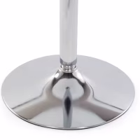Mesa alta Boom 60 cm - Mesa moderna con base cromada para cocina o barra