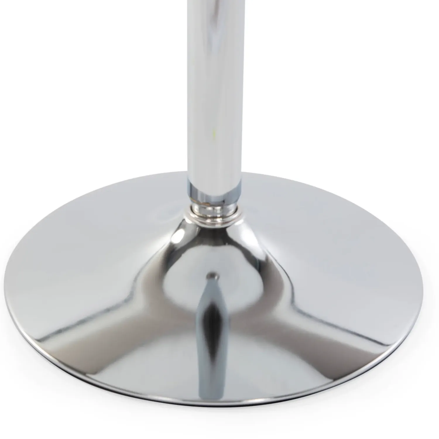 Mesa alta Boom 60 cm - Mesa moderna con base cromada para cocina o barra