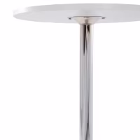 Mesa alta Boom 60 cm - Mesa moderna con base cromada para cocina o barra