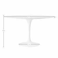 Inspiración Mesa Comedor Tulip en Mármol Carrara 120cm - Mueble Design