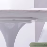 Mesa de Jantar Inspiration Tulip em Mármore Carrara 120cm - Móveis Design