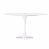 Inspiration Design table Tulip 100Ø in Carrara Marble - Mueble Design