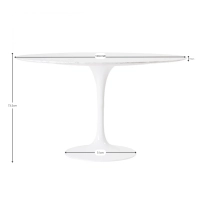 Mesa Inspiration Tulip 100Ø Design em Mármore Carrara - Design de Móveis