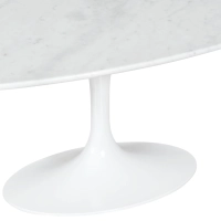 Tulip Coffee Table 120cm in Marble Carrara