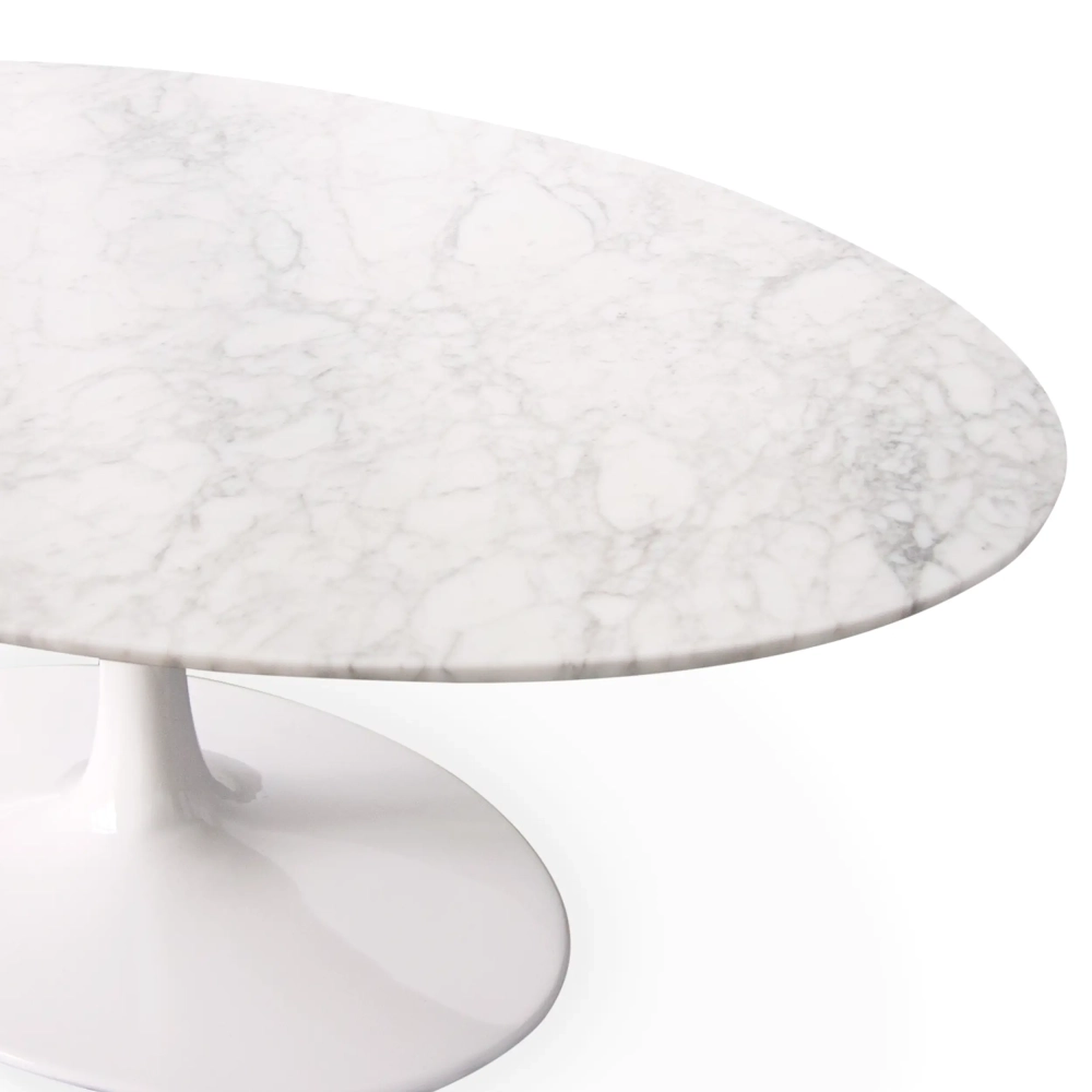 Tulip Coffee Table 120cm in Marble Carrara