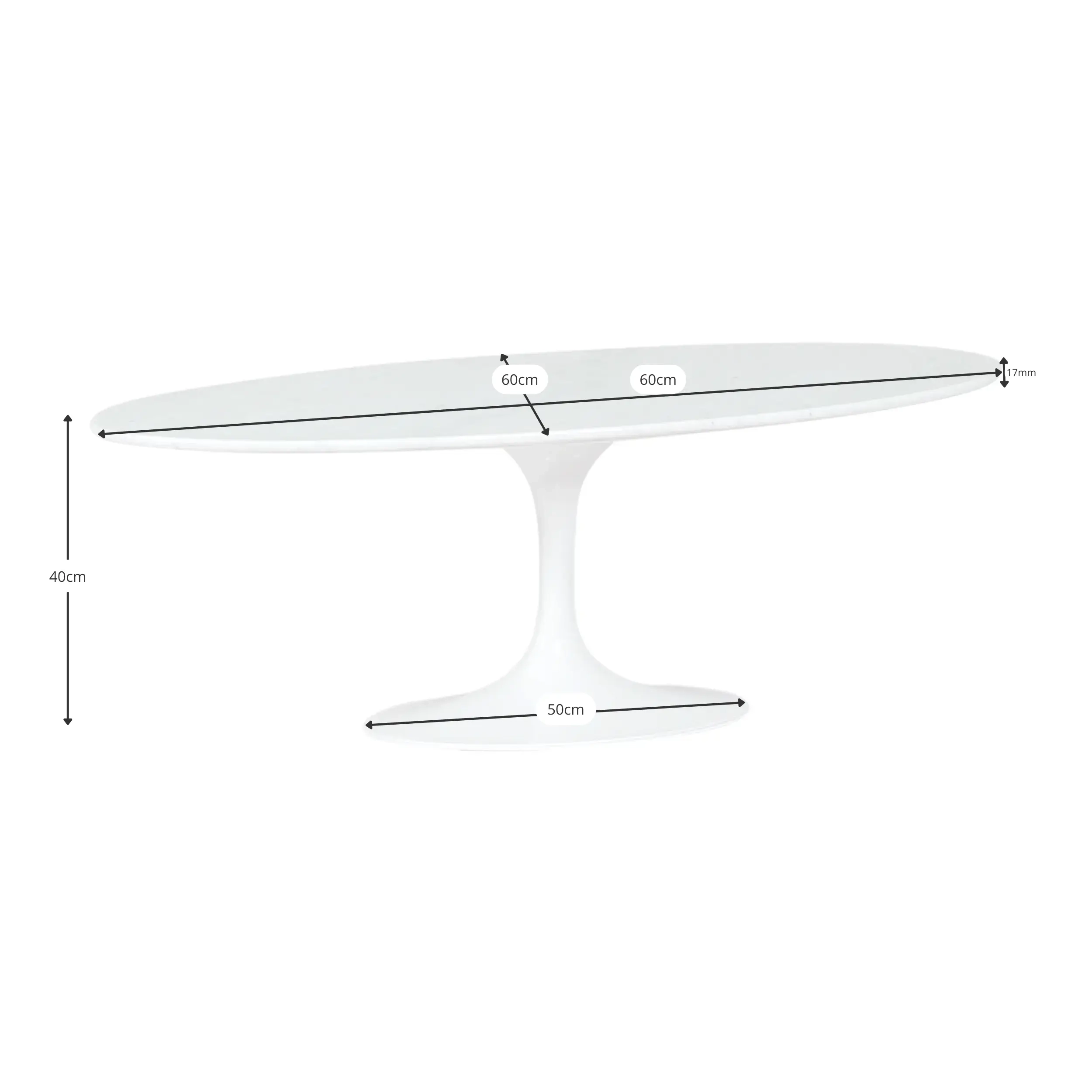 Inspiración Mesa de Centro Tulip de Mármol Carrara - Mueble Design